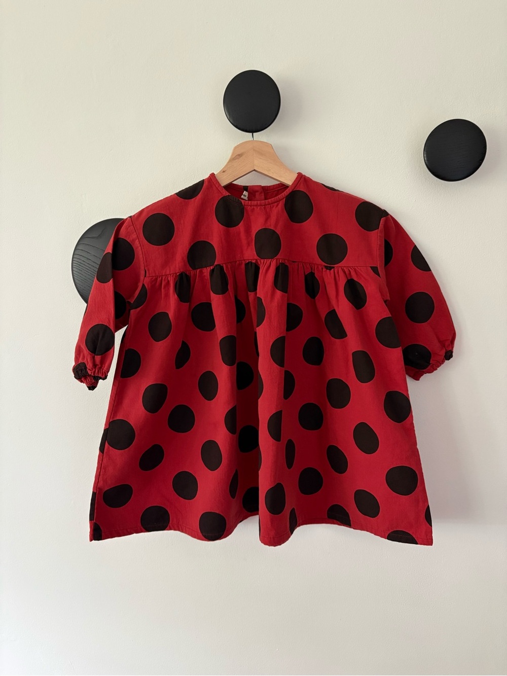 Red Polka Dot Smock Dress